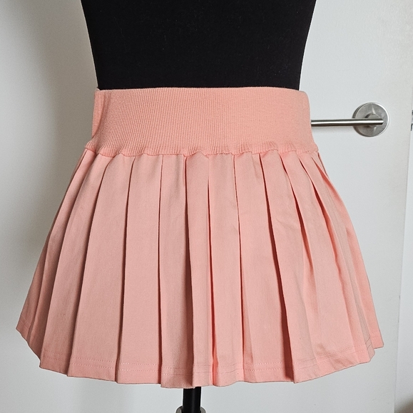 D.i.a Gyaru Coral Pleated Mini Skirt with Gold Sailor Style Buttons - Picture 7 of 7